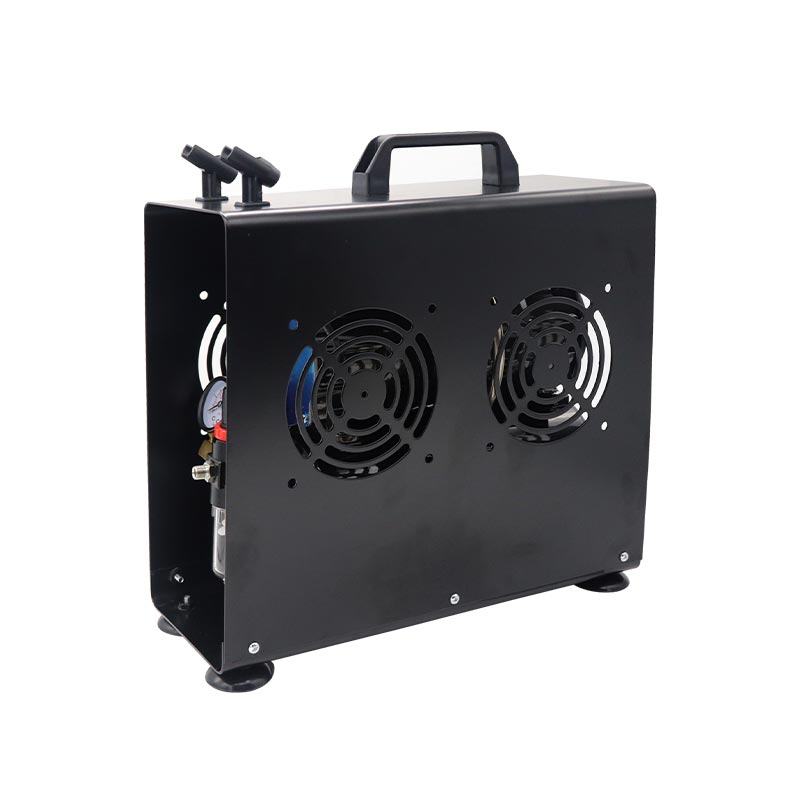 TC-90TS Royalmax Twin Cylinder Airbrush Compressor with Air Tank with Cover